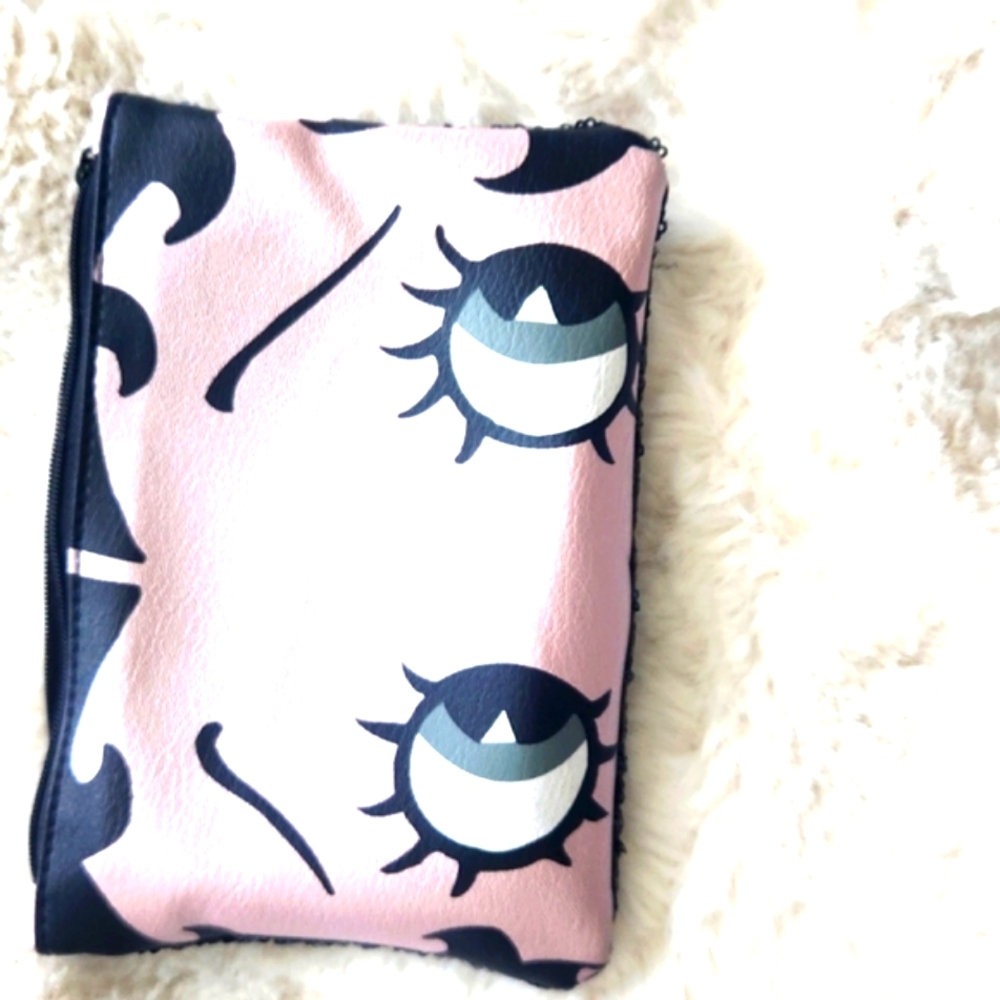 Ipsy × Betty Boop Pink and Black Eye Design Pouch